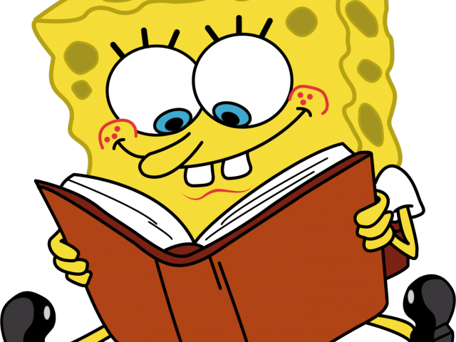 Cartoon Imege - Cartoon Character Reading A Book (640x480)