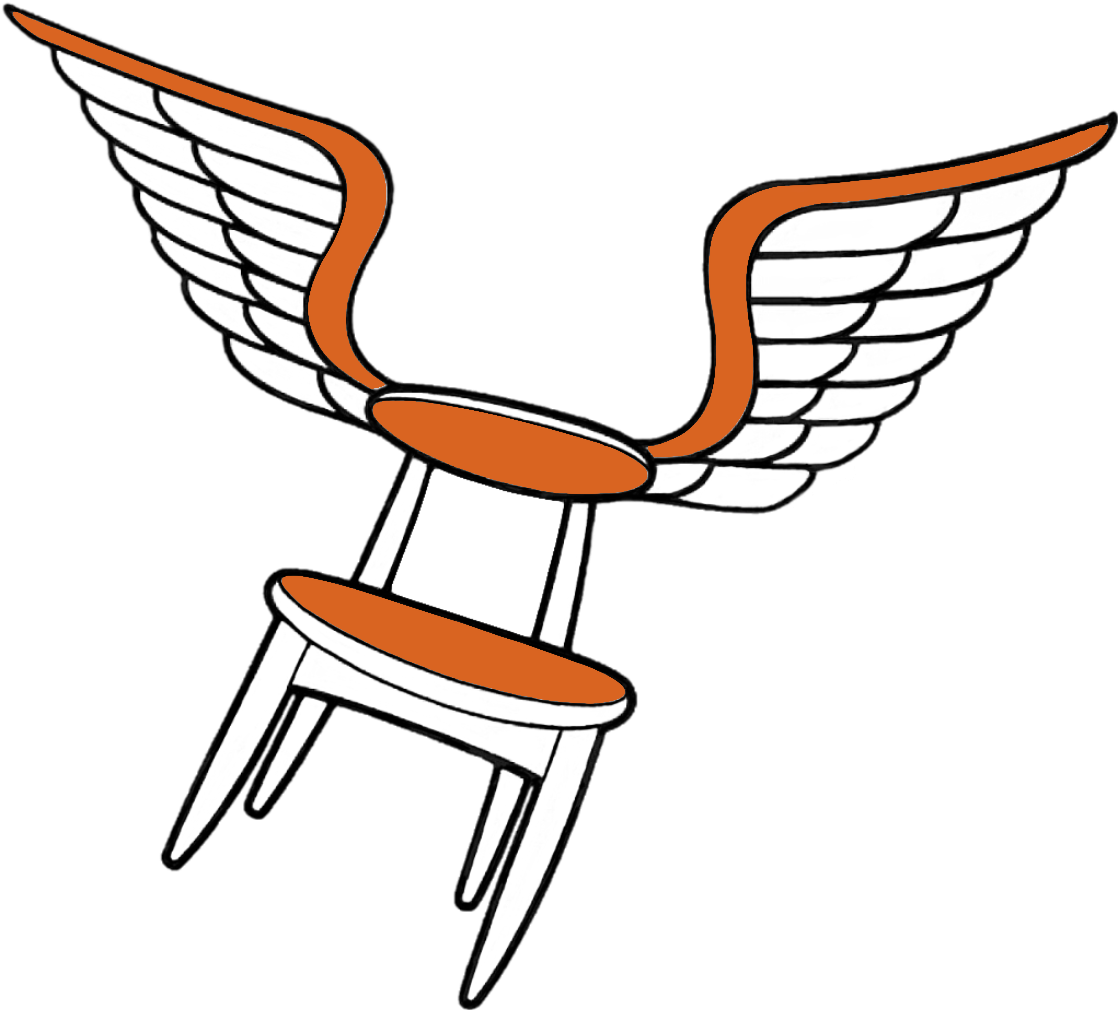 Skychair Trust - Chair With Wings Cartoon (1200x1056)