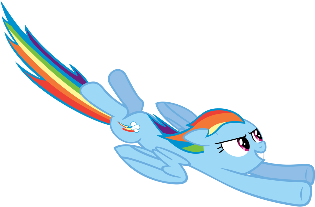 Rainbow Dash Flying By Stabzor - Rainbow Dash Flying Fast Vector (1096x729)