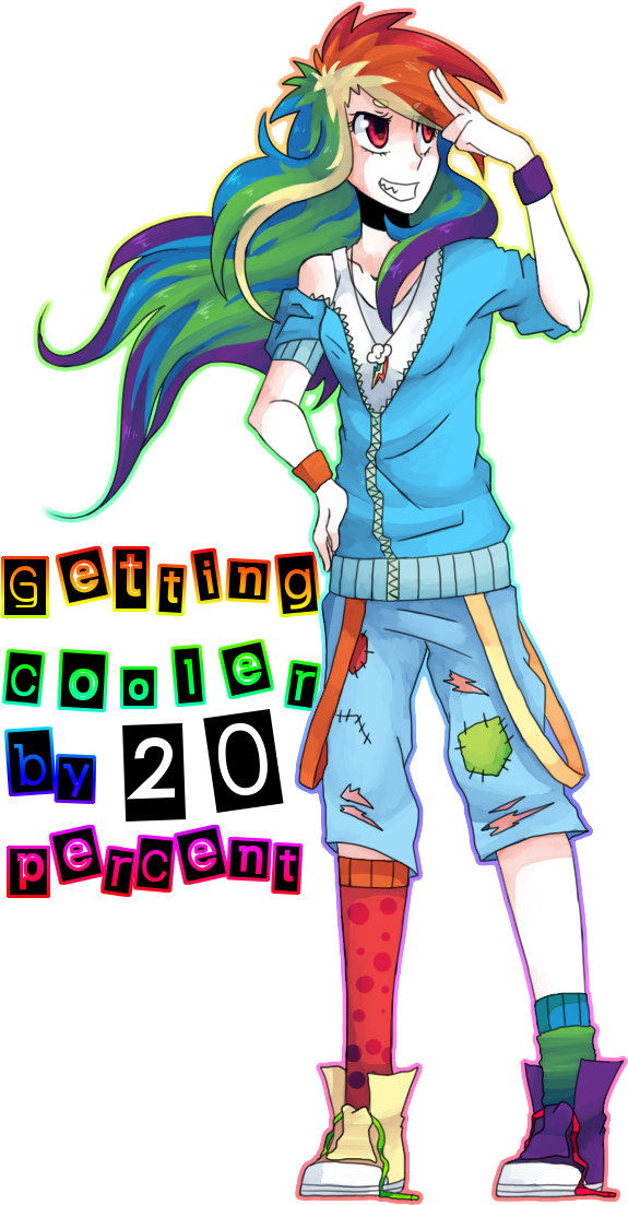 Rapiditycharge, Converse, Humanized, Rainbow Dash, - Illustration (650x1160)