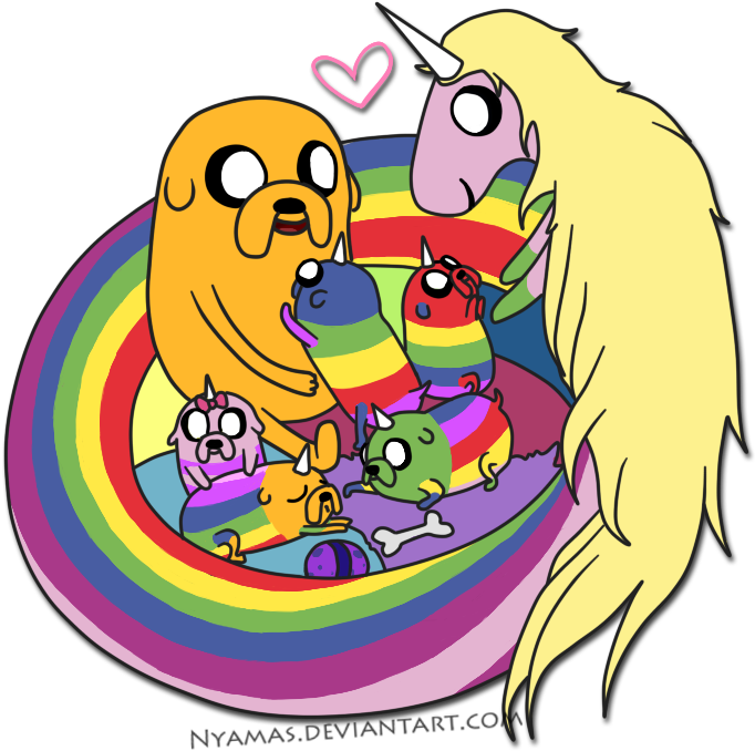 Jake, Lady And Puppies - Jake The Dog (844x776)