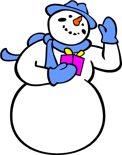 Melting Snowman Clipart Girl - Clip Art (600x600)