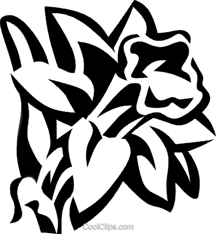 Daffodil Royalty Free Vector Clip Art Illustration - Daffodil Clip Art (443x480)