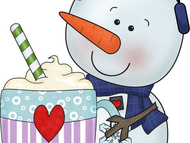 Snowman Clipart Hot Chocolate - Snowman-und Kakao-tassen-gruss-karte Grußkarte (640x480)