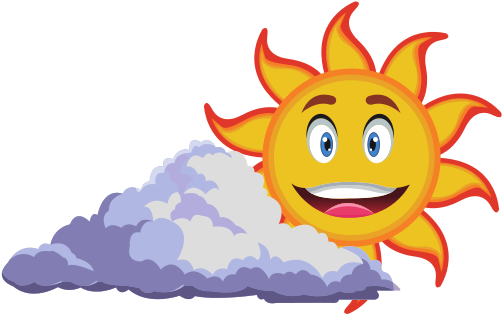 Smiling Sun Cartoon Mascot Character Image - Vector Graphics (550x550)