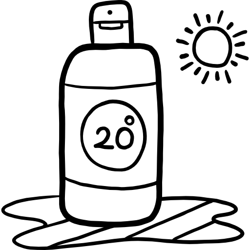 Sun Cream - Suncream Png Drawn (512x512)