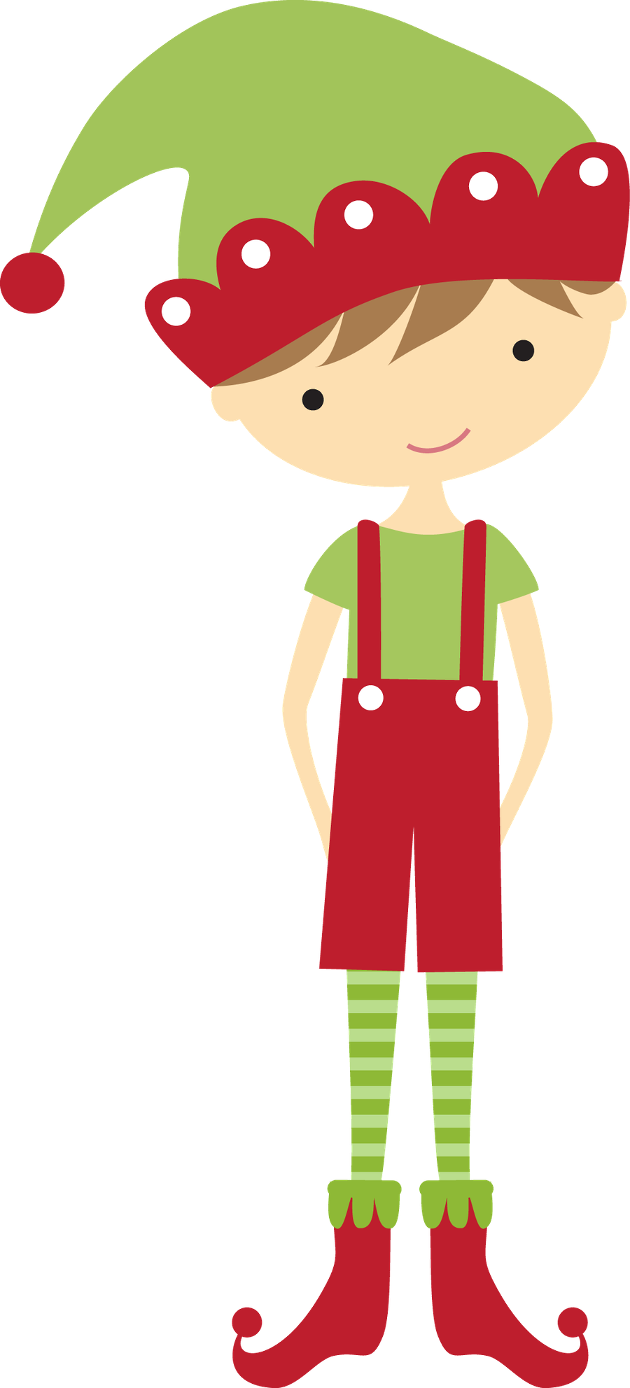 Christmas Clipart - Boy Elf Clipart (900x1983)