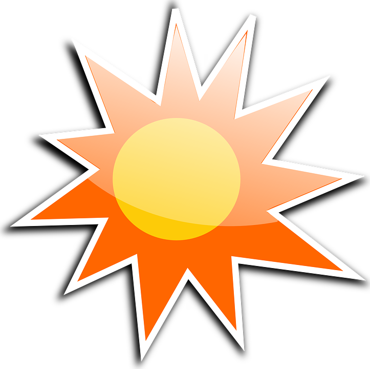Heat Clipart Warmth - Sun Drawings Clear Background (723x720)