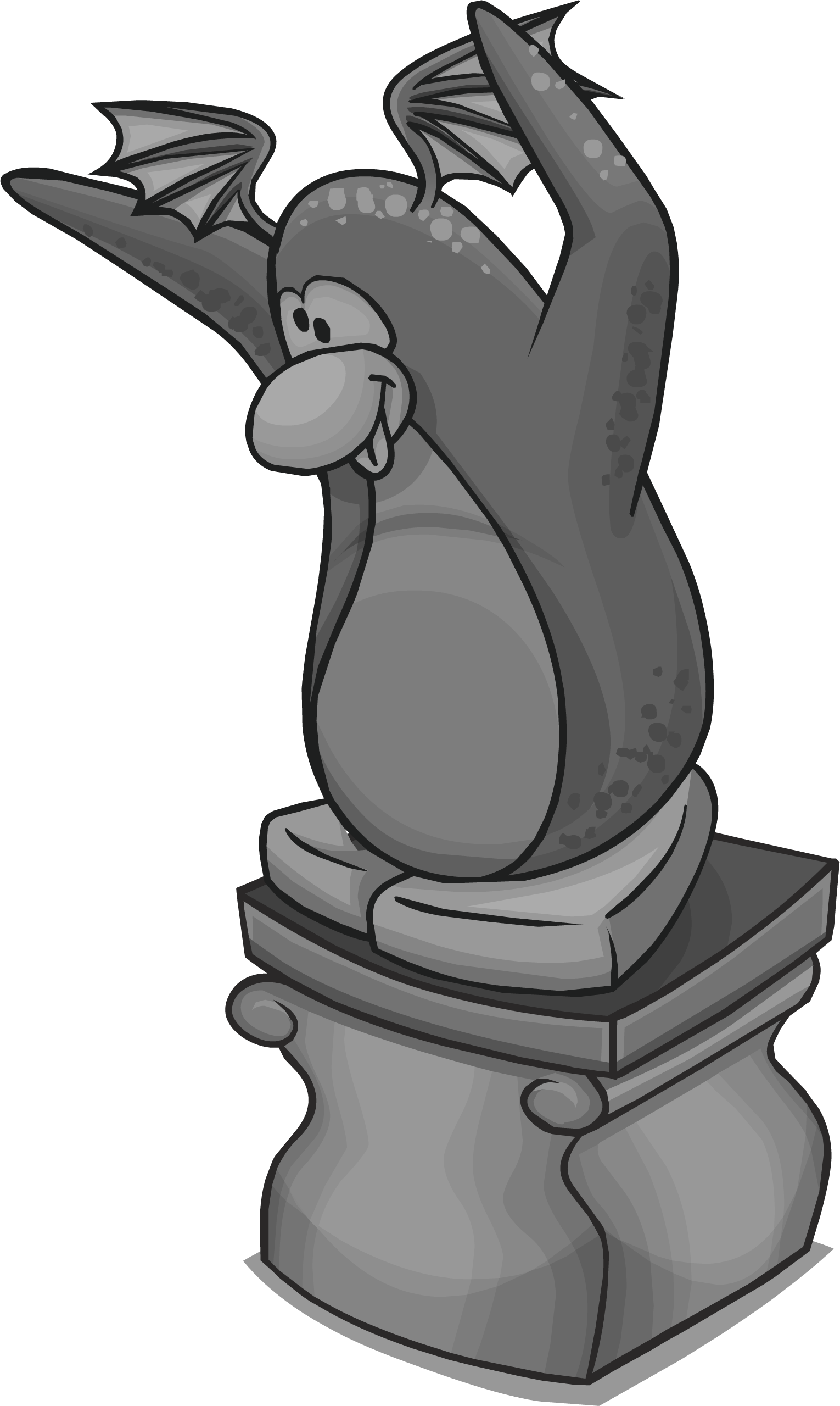 Spooky Penguin Statue Sprite 016 - Penguin (1530x2559)