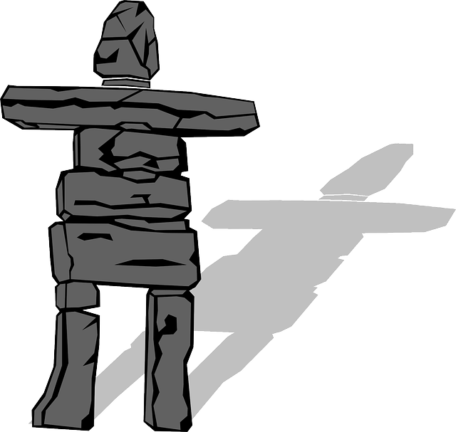 Wooden, Person, Wood, Statue, Stone, Skeleton, Doll - Inukshuk Clipart (640x607)