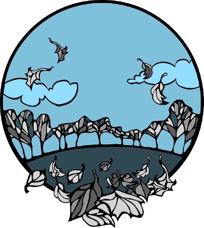 Fall, Plants, Tree, Scene, Circle, Cartoon, Plant - Εικονεσ Για Καλο Μηνα Νοεμβριο (800x895)