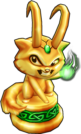 Golden Cat Loki Statue - Avengers Academy Cat Loki (512x512)