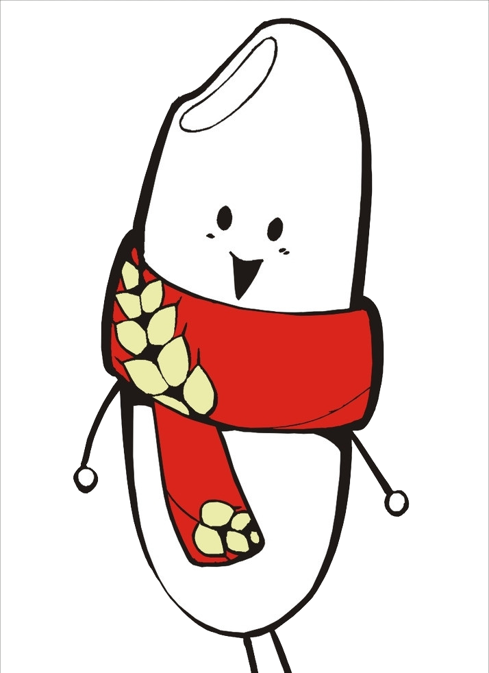 Rice With Scarves - เมล็ด ข้าว การ์ตูน Png (714x982)