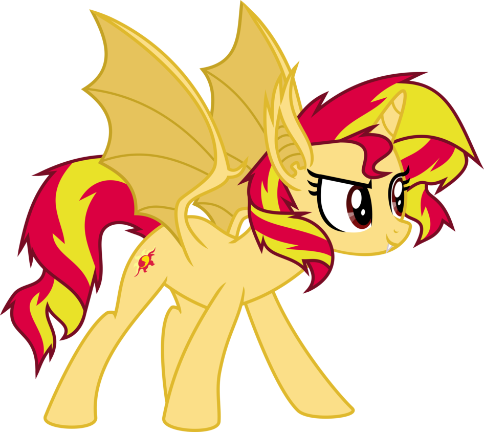 Sunset Shimmer Vampire Bat Pony By Elsia Pony - My Little Pony Bat (1148x1024)