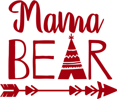 Mama Bear With Arrows And Teepee Vinyl Decal Sticker, - Poster (400x400)
