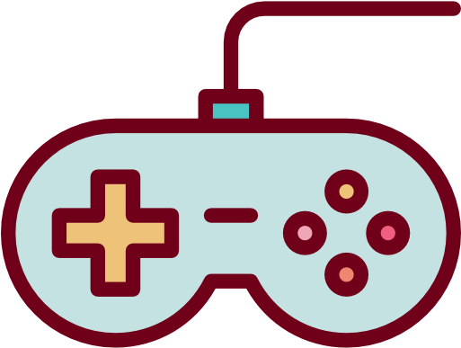 Multimedia, Joystick, Gaming, Gamepad, Technology, - Video Game Controller Cartoon (512x512)