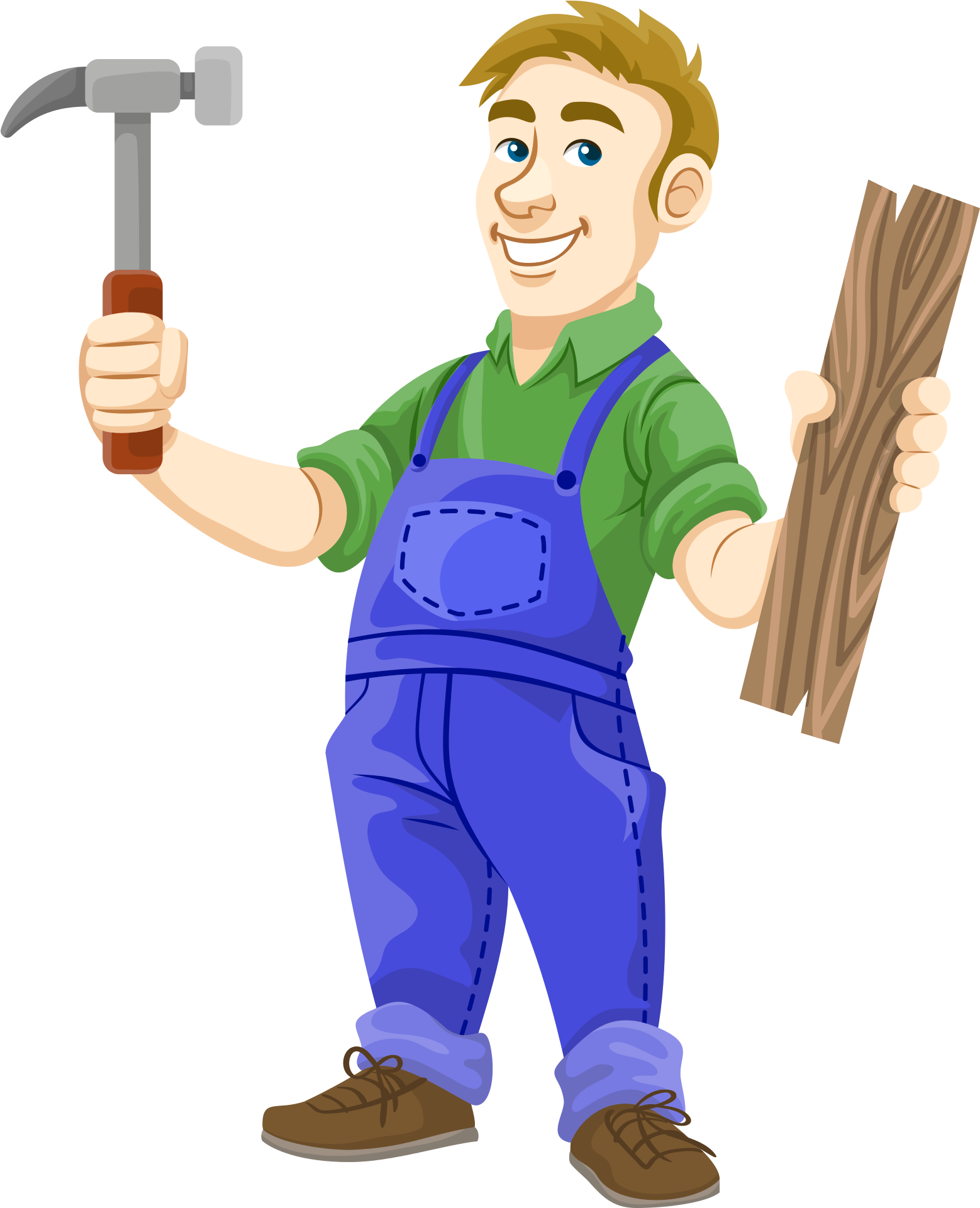 Handyman Free Vector Art 3210 Free Downloads - Carpenter Png (1674x2043)
