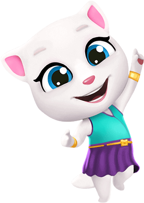 Talking Tom Gold Run Messages Sticker-9 - Talking Tom Gold Run Angela (408x408)