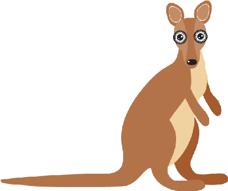 Kangaroo Clipart Australian Kangaroo - Australian Animals Clipart Transparent (538x399)