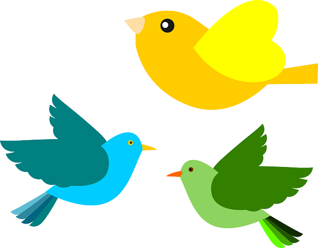 Birds, Flying, Colors, Sparrows - Birds Clipart (640x499)