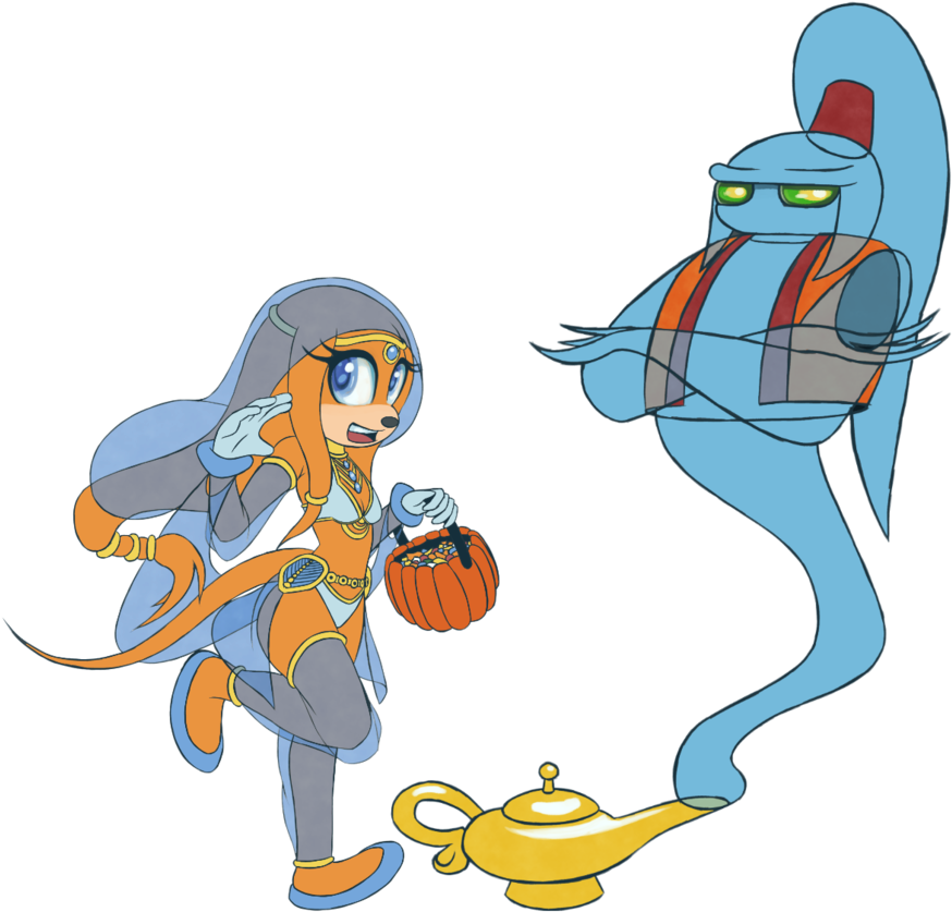 Not A Spooky Halloween Tikal And Chaos By Skylights1 - Tikal (894x894)