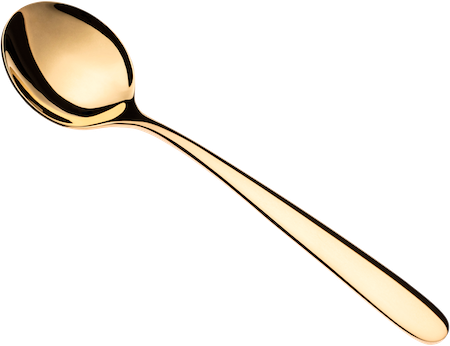 Milano Whipped Cream Spoon Gold-plated - Spoon (450x346)