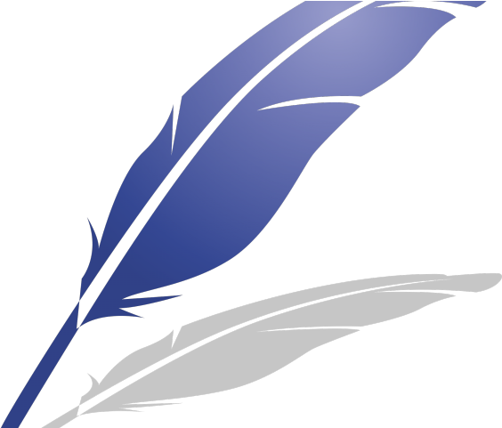 Quill Clipart Blue Feather - 100 Poesie Per L'umanità - Mariucci Mirco (640x480)