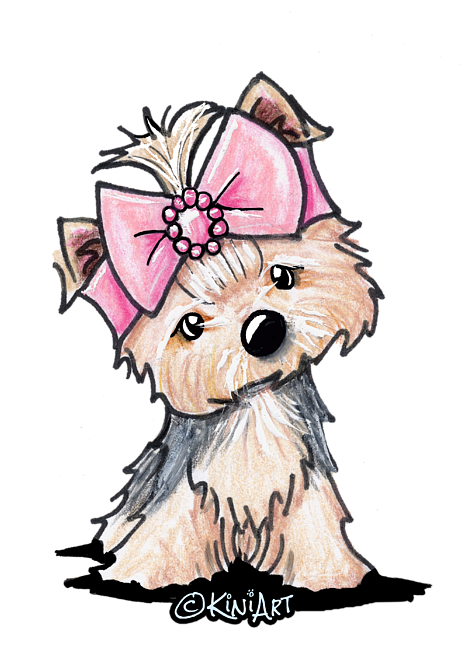 Bleed Area May Not Be Visible - Cartoon Yorkie (513x700)