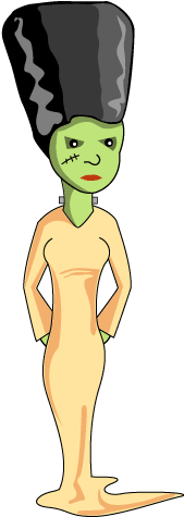 Bride Of Frankenstein Clipart Bride Art - Bride Of Frankenstein Clipart (263x500)