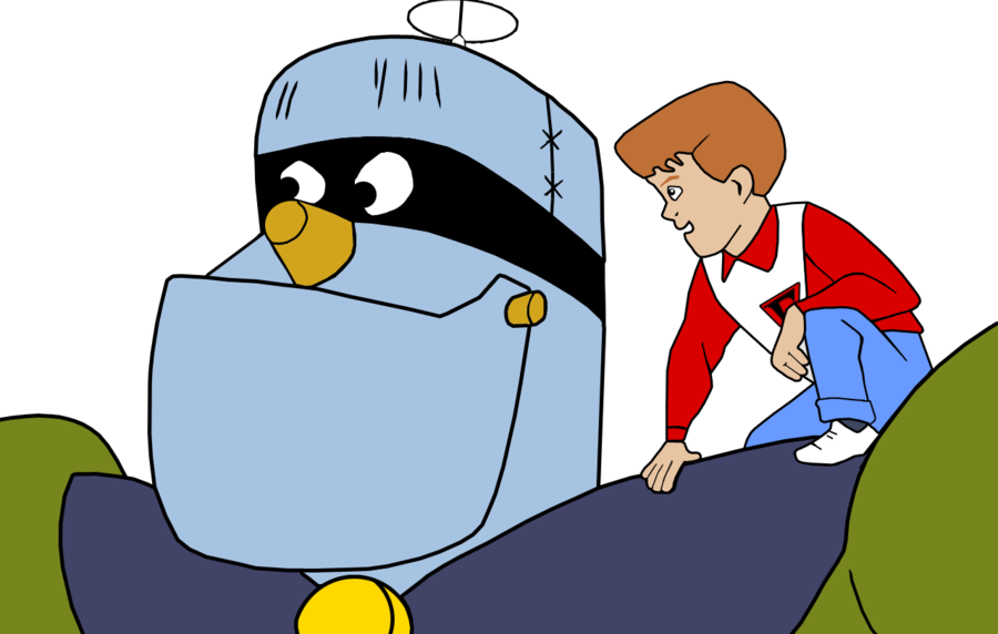 Frankenstein Jr By Draxamita - Cartoon (900x572)