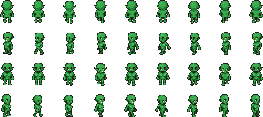 Body Female Orc - 2d Sprite Character Template (576x256)
