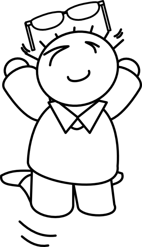 Clip Art Jump - Jump Clipart Black And White (486x846)