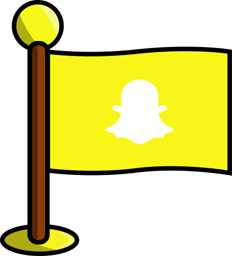 Social Media Flags - Snapchat Flag (463x512)