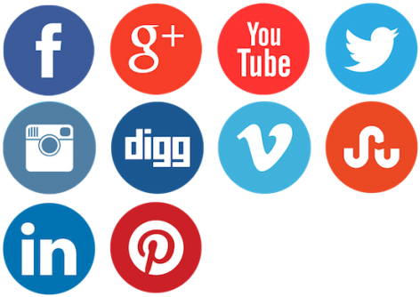 Clean And Neat Social Network Buttons Icon - Pink Social Media Icons (512x338)