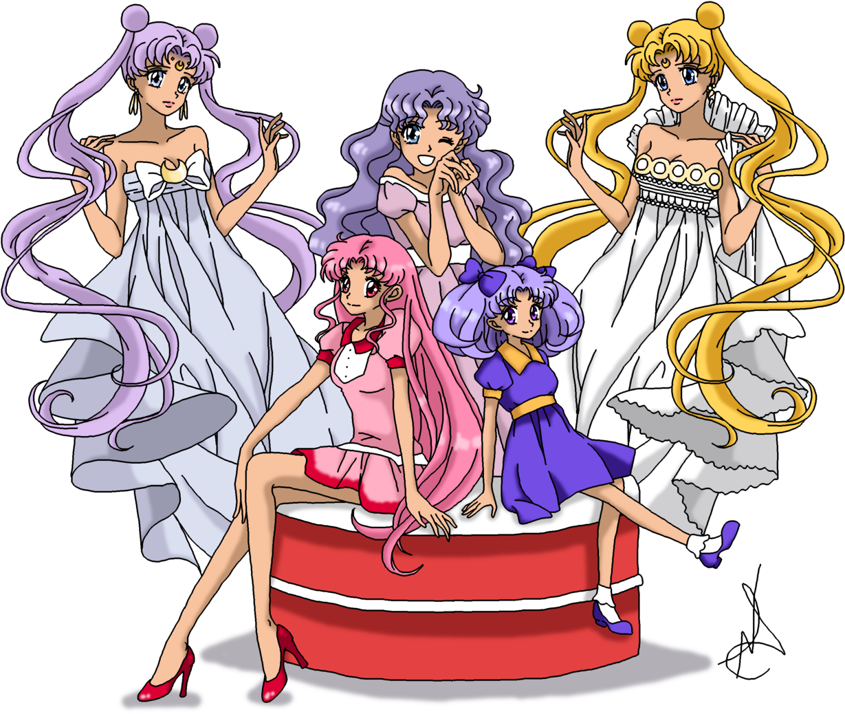 Mothers And Daughters By Nads6969 - Sailor Serenity Sailor Moon Viola (1280x1095)