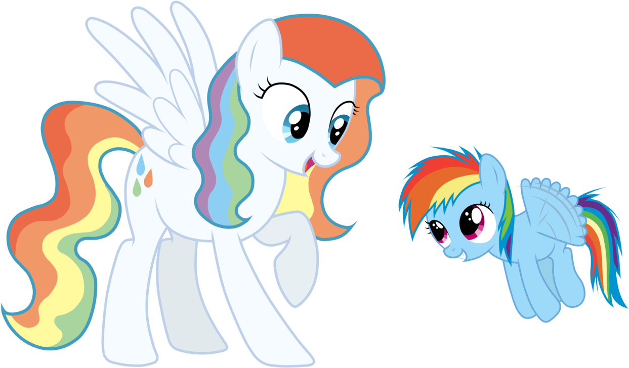 Jennieoo, Filly, Mother And Daughter, Oc, Prism Rain, - Cartoon (1280x761)