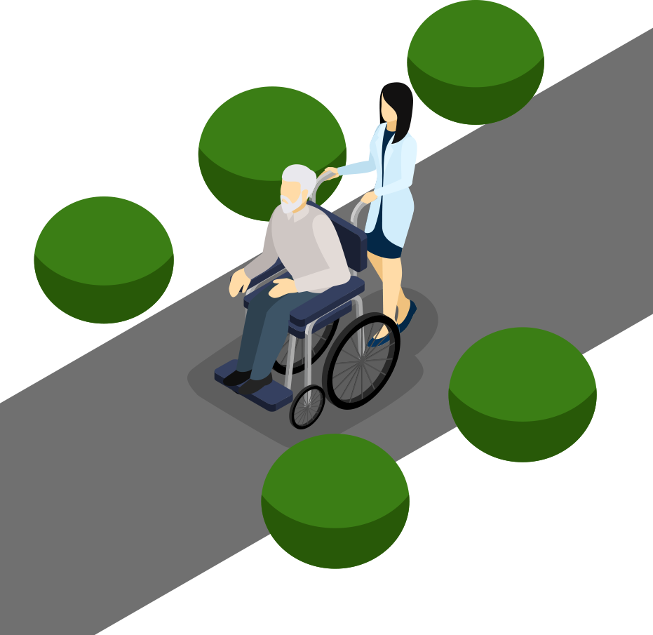 Wheelchair Disability Old Age - Vector Graphics (931x905)