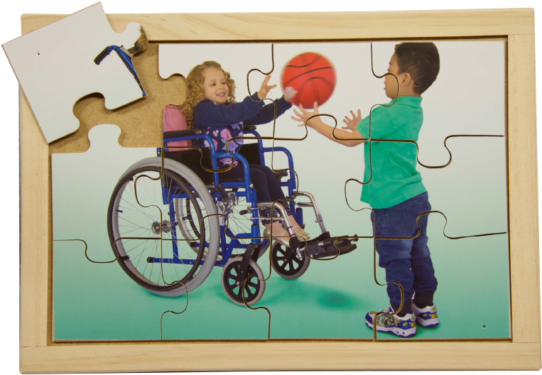 Wheelchair Basketball Puzzle - Abilities Puzzles Set Of 8 (1000x1000)