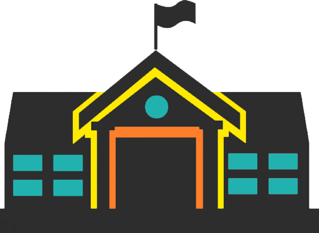 Paramount School Of Excellence - School Building Vector Icon (626x458)