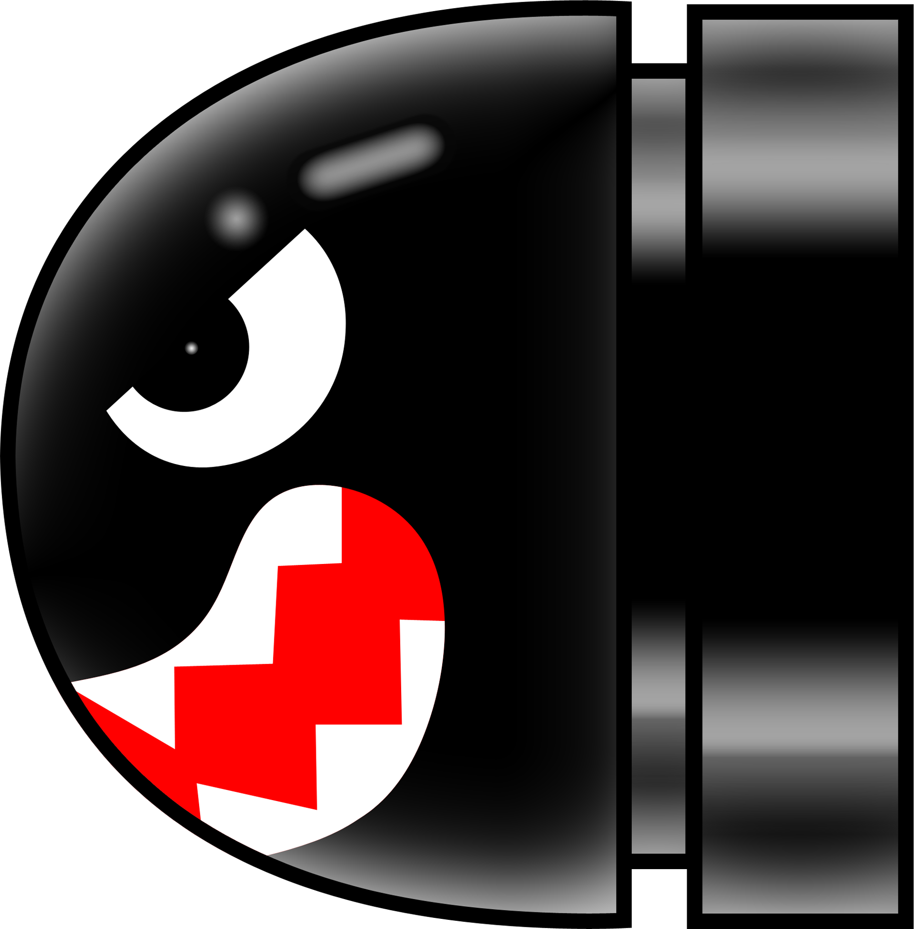 Bullet Clipart Bullet Bill - Bullet Bill Mario Bros (1800x1830)