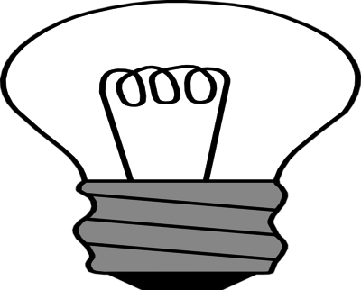 Books Coloring Thumbnail Size White Bulb On Hair Black - Lamp (400x322)