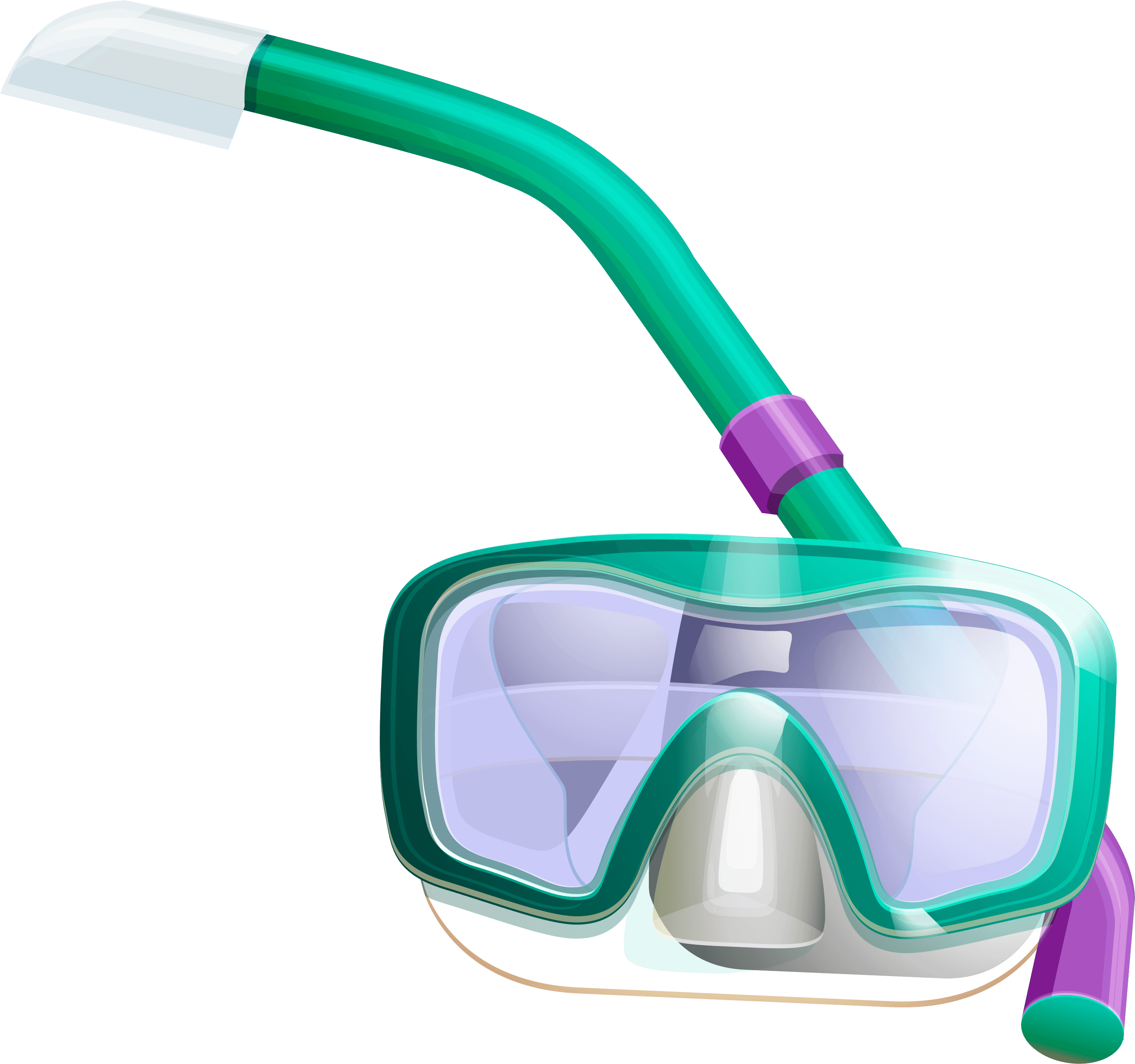 Snorkel Mask Png Clipart - Snorkel And Mask Png (3064x2975)