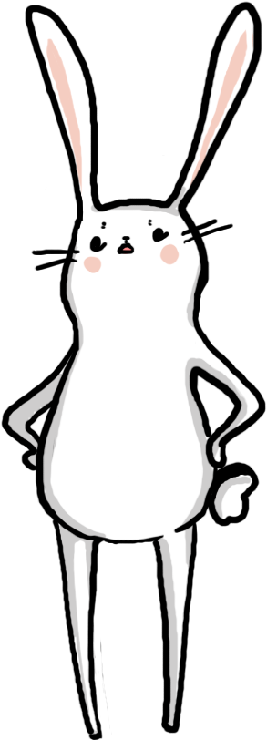 Weird Rabbit By Llamaorama - Cartoon (391x862)