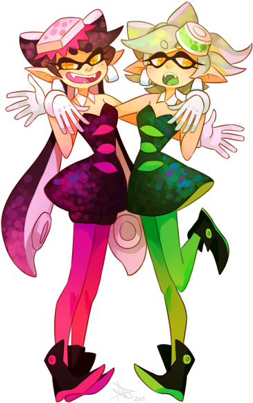 Just West Of Weird - Cali And Marie Splatoon (400x587)