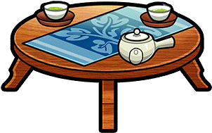Furniture-guest Tea Table Render - Tea Table Cartoon Png (380x380)