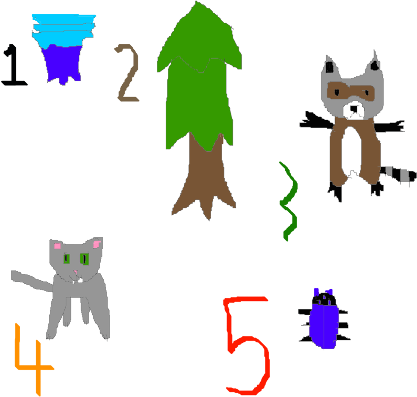 Woodland Wildlife By Hopediamond3 - Cartoon (894x894)