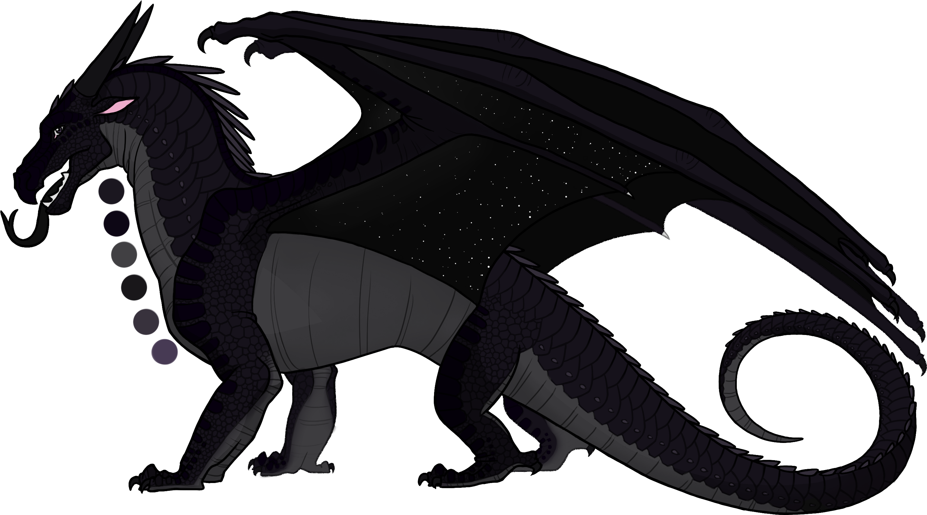 Moonwatcher Is A Purplish-black Female Nightwing With - Wings Of Fire Darkstalker (3132x1768)