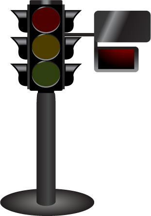 This Sample Illustrates The Automatic Traffic Signal - Traffic Light Icon (311x445)