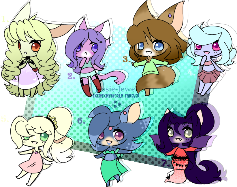 Quick Female Adopts~open~ By Jessie-jewel - Cartoon (831x655)