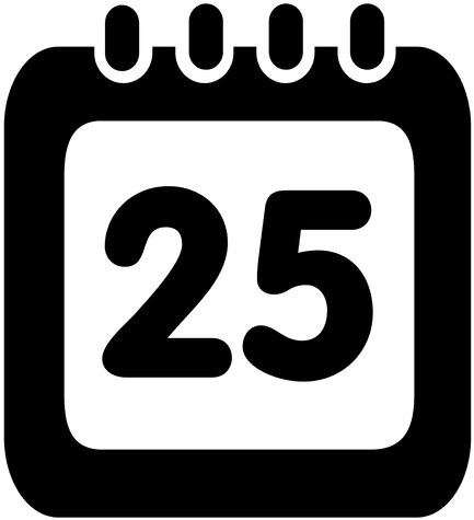 25th Date Calendar Transparent Png - Number (512x512)